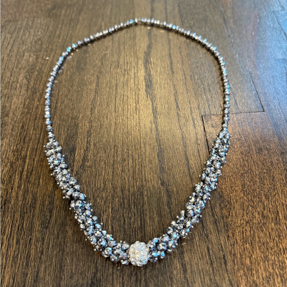 Chunky beaded rhinestone necklace